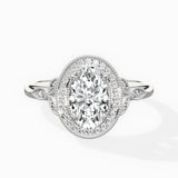 Floral Vintage Style Engagement Ring