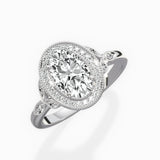 Floral Vintage Style Engagement Ring