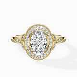 Floral Vintage Style Engagement Ring