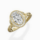Floral Vintage Style Engagement Ring
