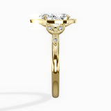 Floral Vintage Style Engagement Ring