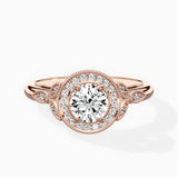 Floral Vintage Style Engagement Ring