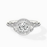 Floral Vintage Style Engagement Ring