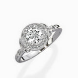 Floral Vintage Style Engagement Ring