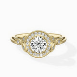 Floral Vintage Style Engagement Ring