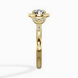 Floral Vintage Style Engagement Ring