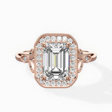 Floral Vintage Style Engagement Ring