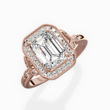 Floral Vintage Style Engagement Ring