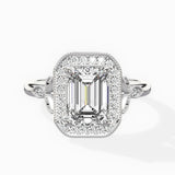 Floral Vintage Style Engagement Ring