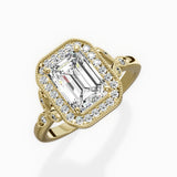 Floral Vintage Style Engagement Ring