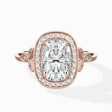 Floral Vintage Style Engagement Ring