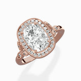 Floral Vintage Style Engagement Ring