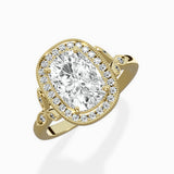 Floral Vintage Style Engagement Ring