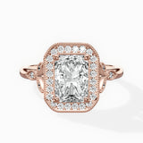 Floral Vintage Style Engagement Ring