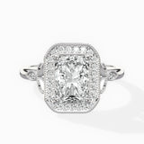 Floral Vintage Style Engagement Ring