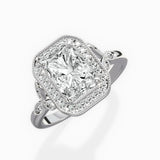 Floral Vintage Style Engagement Ring