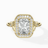 Floral Vintage Style Engagement Ring