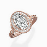 Floral Vintage Style Engagement Ring