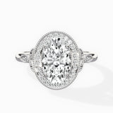 Floral Vintage Style Engagement Ring