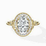 Floral Vintage Style Engagement Ring