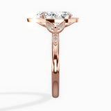 Floral Vintage Style Engagement Ring