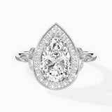 Floral Vintage Style Engagement Ring