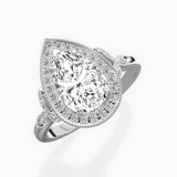 Floral Vintage Style Engagement Ring
