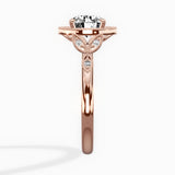 Floral Vintage Style Engagement Ring