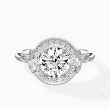 Floral Vintage Style Engagement Ring