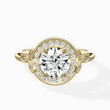 Floral Vintage Style Engagement Ring