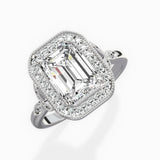 Floral Vintage Style Engagement Ring