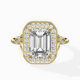 Floral Vintage Style Engagement Ring