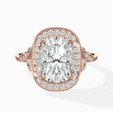 Floral Vintage Style Engagement Ring
