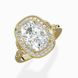 Floral Vintage Style Engagement Ring
