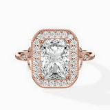 Floral Vintage Style Engagement Ring