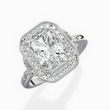 Floral Vintage Style Engagement Ring