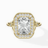 Floral Vintage Style Engagement Ring