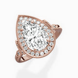 Floral Vintage Style Engagement Ring