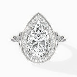 Floral Vintage Style Engagement Ring
