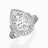 Floral Vintage Style Engagement Ring