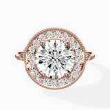 Floral Vintage Style Engagement Ring