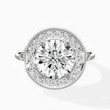 Floral Vintage Style Engagement Ring