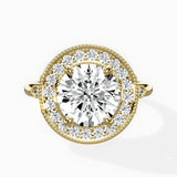 Floral Vintage Style Engagement Ring