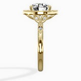 Floral Vintage Style Engagement Ring