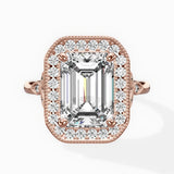 Floral Vintage Style Engagement Ring