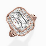 Floral Vintage Style Engagement Ring