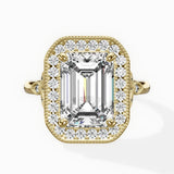 Floral Vintage Style Engagement Ring