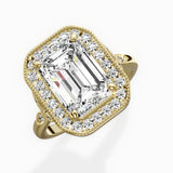 Floral Vintage Style Engagement Ring