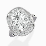 Floral Vintage Style Engagement Ring