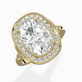 Floral Vintage Style Engagement Ring